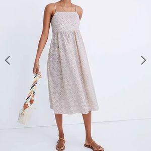 cami tie strap sundress in bright buds | madewell